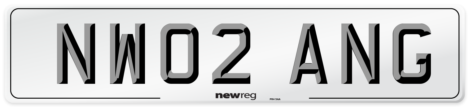 NW02 ANG Number Plate from New Reg